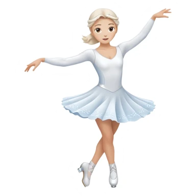Ice skater twirling sticker
