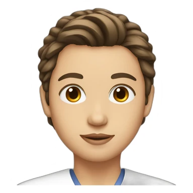 young top model, physician, brunette, shoulder hair sticker