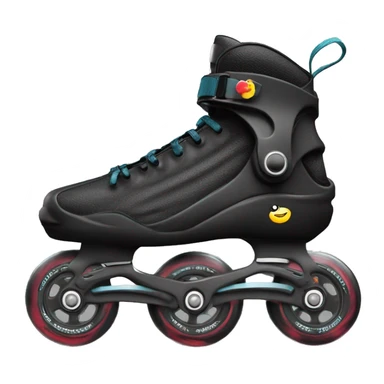 a black rollerblade inline skate, the model called "TWISTER XT" with a more edgy design sticker