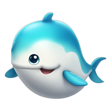 cute Whale game character sticker