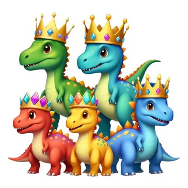 Dinosaures couronne  sticker