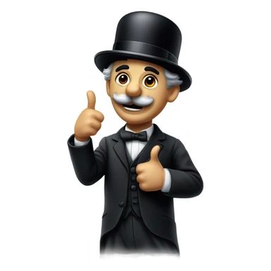 Charlie Chaplin thumbs up sticker