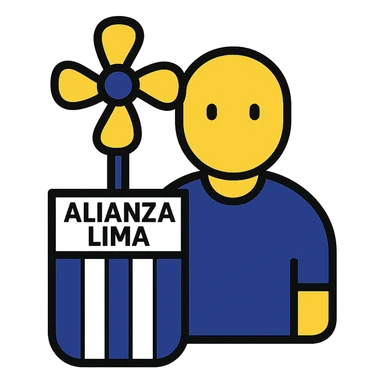 user icon representing a fan club for Alianza Lima, using the team's blue and white colors sticker