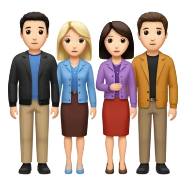 Cast members from tv show friends  sticker