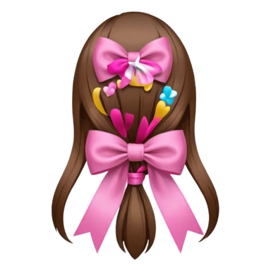 hair from behind with a bow sticker