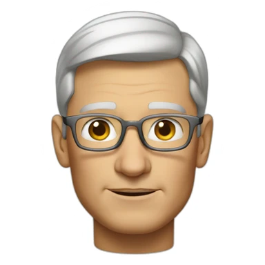 Tim cook with star eyes sticker