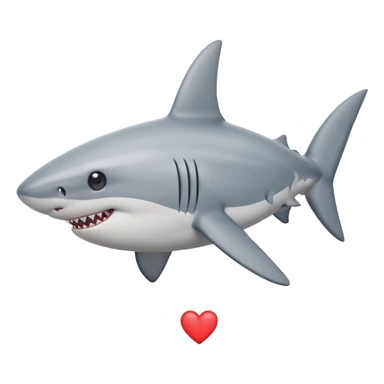 shark with heart eyes sticker