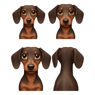 Brown short hair Dachshund  sticker