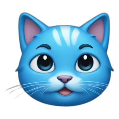blue smurf cat sticker