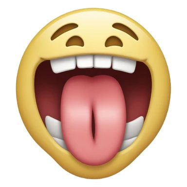 Tongue poking out of side of mouth  sticker
