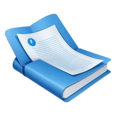 blue color file document sticker