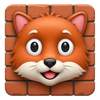 a red brick, but the outside looks like fur sticker