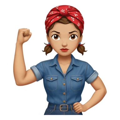 Rosie the Riveter, flexing arm, classic 1940s look sticker