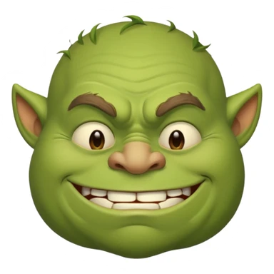 Sleepy Ogre smiling and loking sleepy  sticker