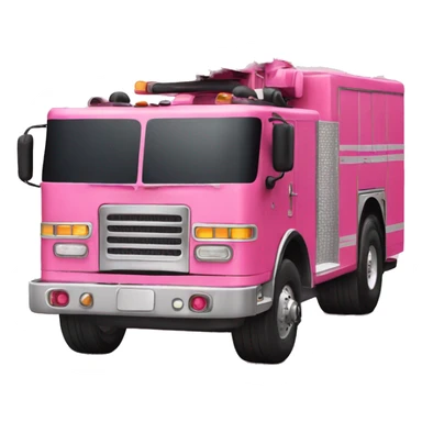Pink fire truck  sticker