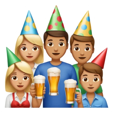 bola de discoteca bebiendo cerveza con amigos sticker