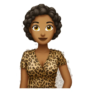 Ayesha in leopard print  sticker