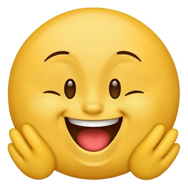 Laughing yellow face emoji  sticker