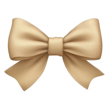 Beige bow sticker