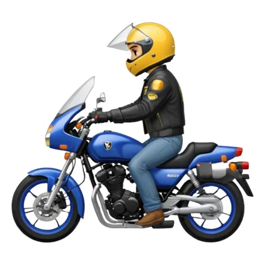 Man riding yamaha suzuki fiero motorcycles  sticker