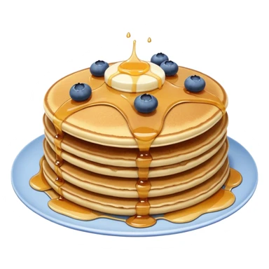 Pancake topped with blueberries sticker