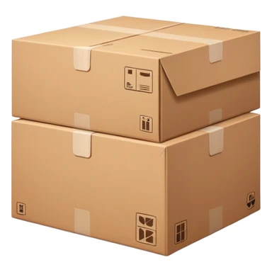 stacked shipping boxes sticker