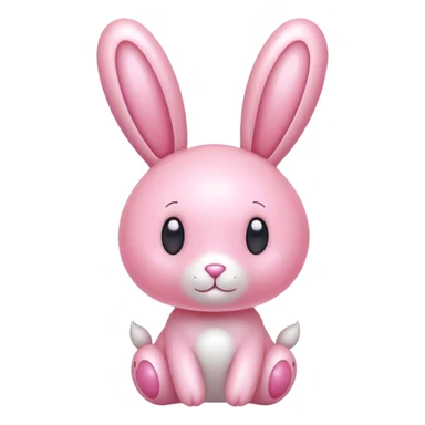 light pink Balloon rabbits sticker