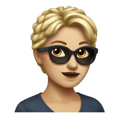 Wicked-mary-with-sunglases-with-halo sticker