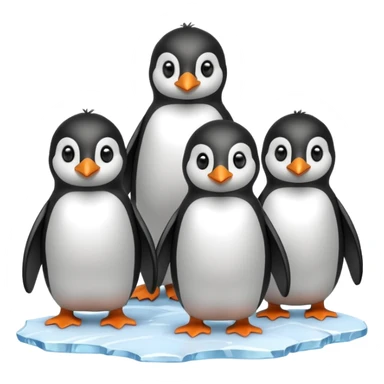 Pinguino cute group sticker