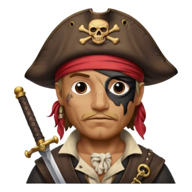 Pirate with sword sticker
