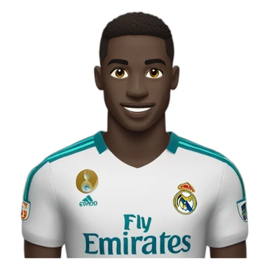 Vinicius avev un maillot du real Madrid sticker