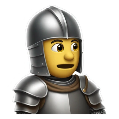 knight shushing people  sticker