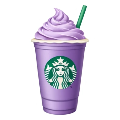 starbucks cup liliac drink with cold foam sticker