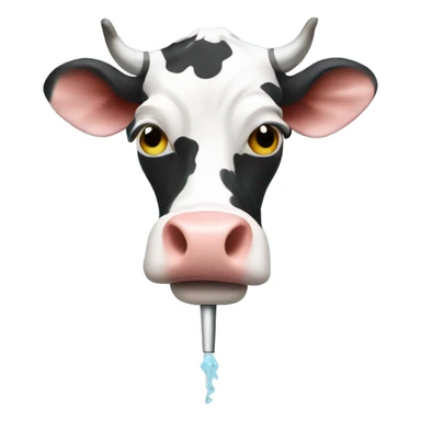 vaping cow sticker