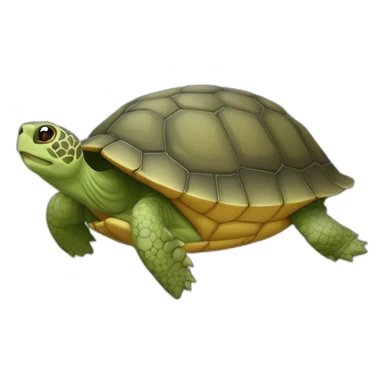 Une tortue qui se promène sticker