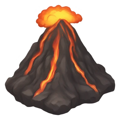 awakened volcano, ashes, fire
 sticker