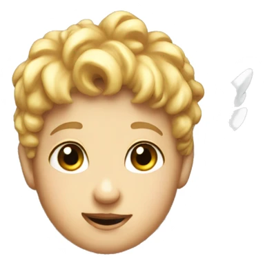 Cherub face and wings sticker