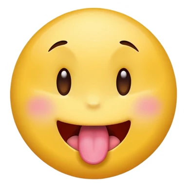original emoji look yellow circle with winkey face tongue out  sticker