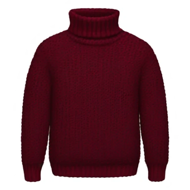 Burgundy knitted turtleneck sweater sticker
