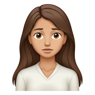 Tan brunette with long hair and neck pain sticker