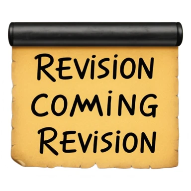 Sign saying REVISION COMING spell correctly sticker
