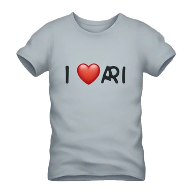 T-shirt with the inscription “I ❤️ mari” sticker