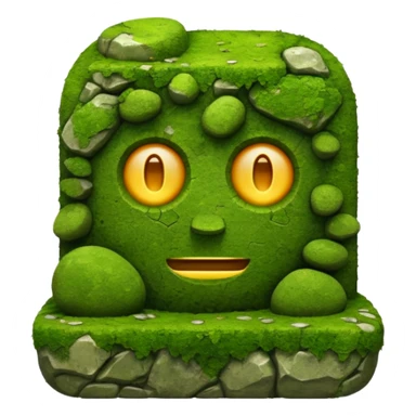 sculpture with moss sticker