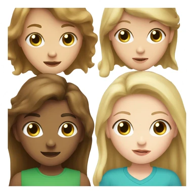 Blonde hair blue eye girl with pink shirt kissing a brown hair brown eye boy with green shirt sticker