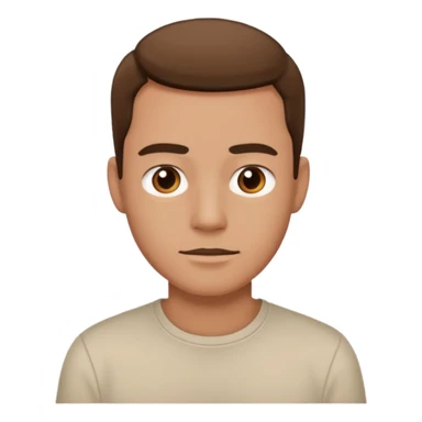 male in plain shirt sticker