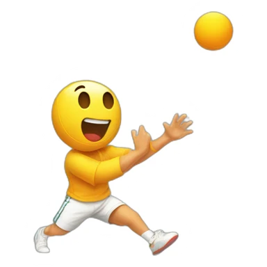 volleyball ping pong sticker