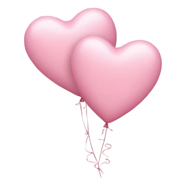 3 pastel pink heart balloons sticker