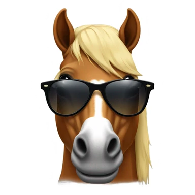 Horse with sunglasses  sticker