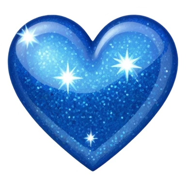 glitter heart blue sticker