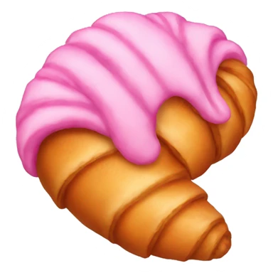 Pink croissant sticker